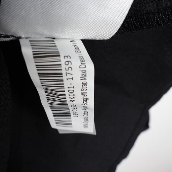 New Quince Womens Black Sleeveless Maxi Dress Organic Cotton Medium 4071A - Picture 9 of 12